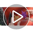3 Pcs Mini Christmas Tree Topper Star Ornaments - Glitter Decor