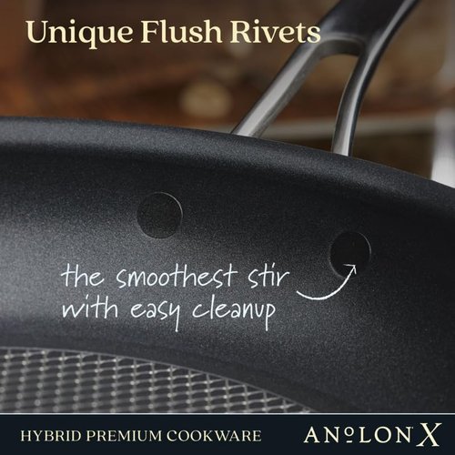 Anolon X Hybrid Nonstick Induction Frying Pan/Skillet, 10 Inch - Dark Gray