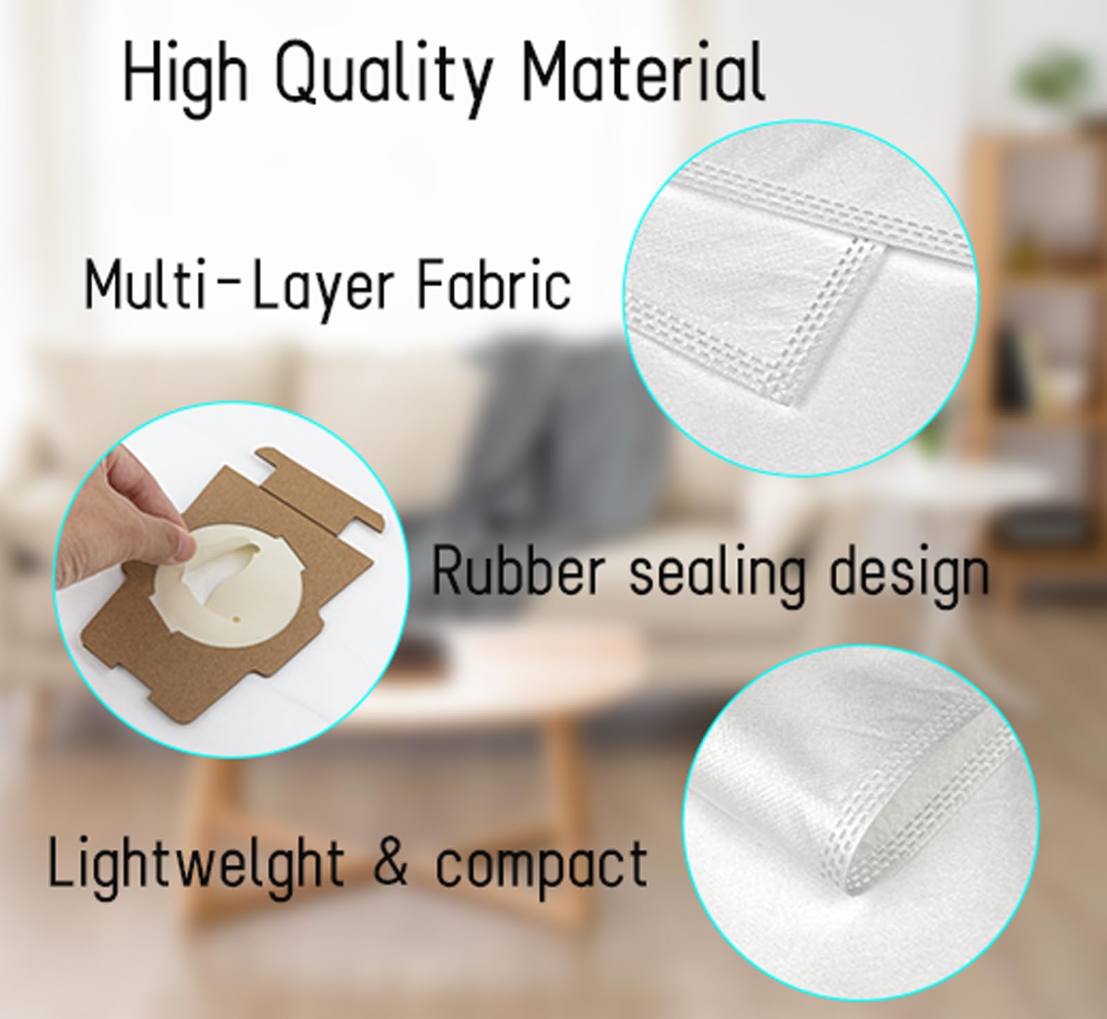 3pcs 204811 204814 Vacuum Bags for Kirby Sentria, Avalir, Ultimate G Series