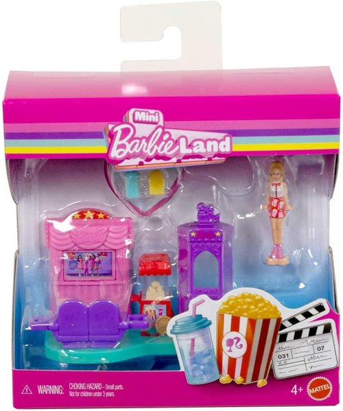 Barbie Mini Doll House Playset - Barbie Land with 1.5-Inch Doll, Furniture & Accessories