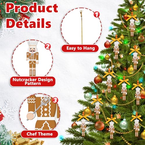 Chef Nutcracker Christmas Ornament - 4" Baking Decoration