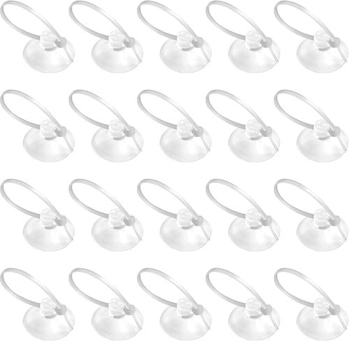 FEBSNOW Aquarium Suction Cups - 30 PCS Adjustable Clips with Cable Ties for Plants & Shrimp Nest