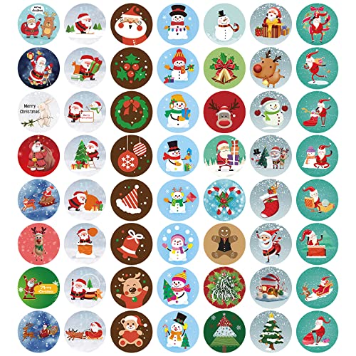 504 PCS Christmas Stickers - Snowman, Elf, Reindeer & More