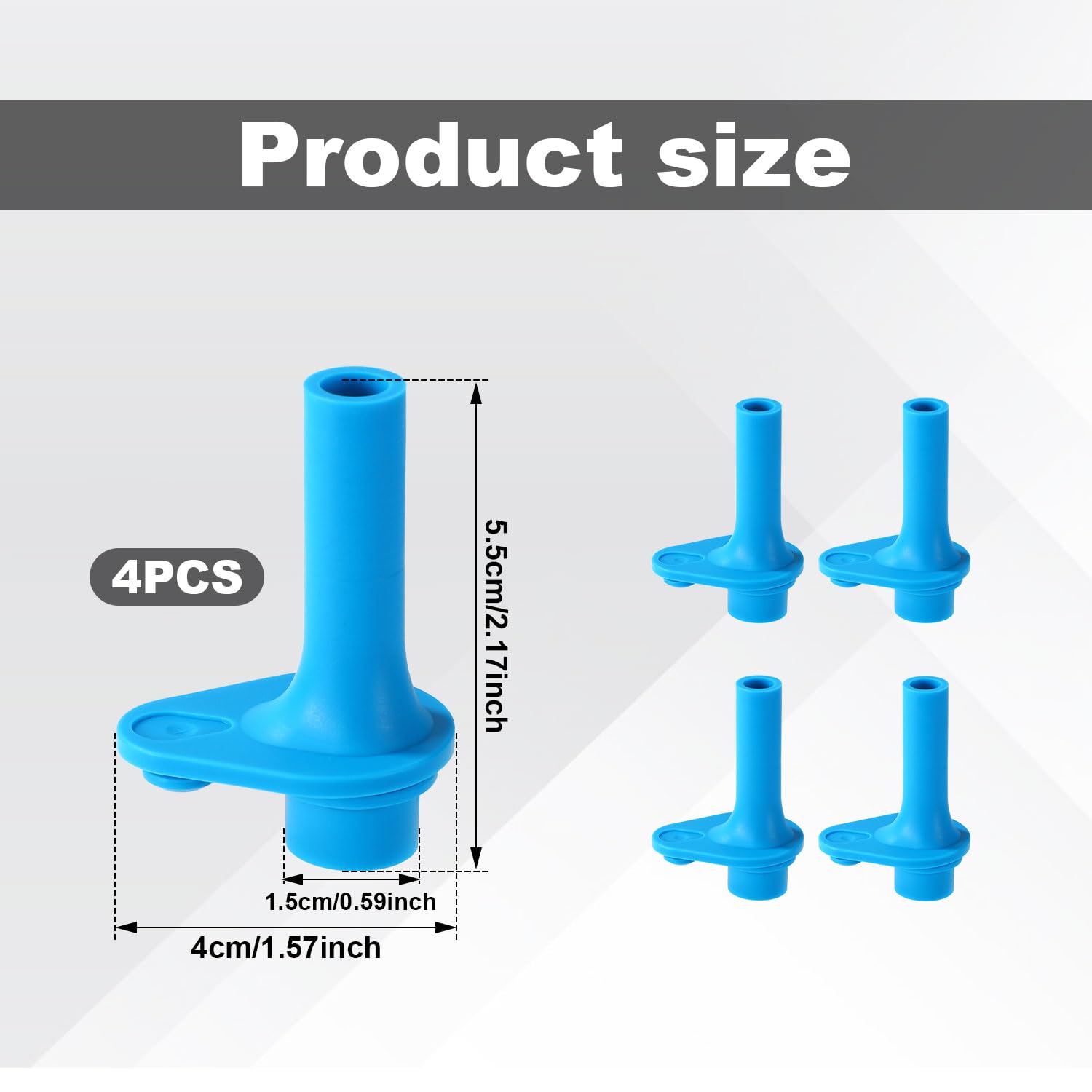 4pcs Replacement Bite Valve for Zak, Silicone Bite Valve Replacement Reusable Straw Cup Accessories Compatible with Zak Designs Kelso 15oz/16oz (Blue)