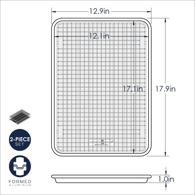 Nordic Ware Prism Half Sheet with Oven Safe Grid - 1 Pack