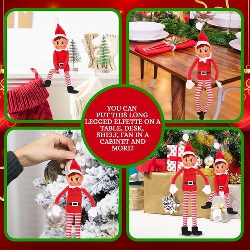 Elfette Plush Toy - Christmas Elf Behaving Badly | Naughty Girl Doll - 12 Inches