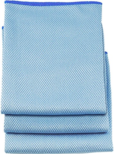 Unger Large Microfiber Cloth Towels 18” x 18” (3 Pack) - Multi-Purpose Cleaning