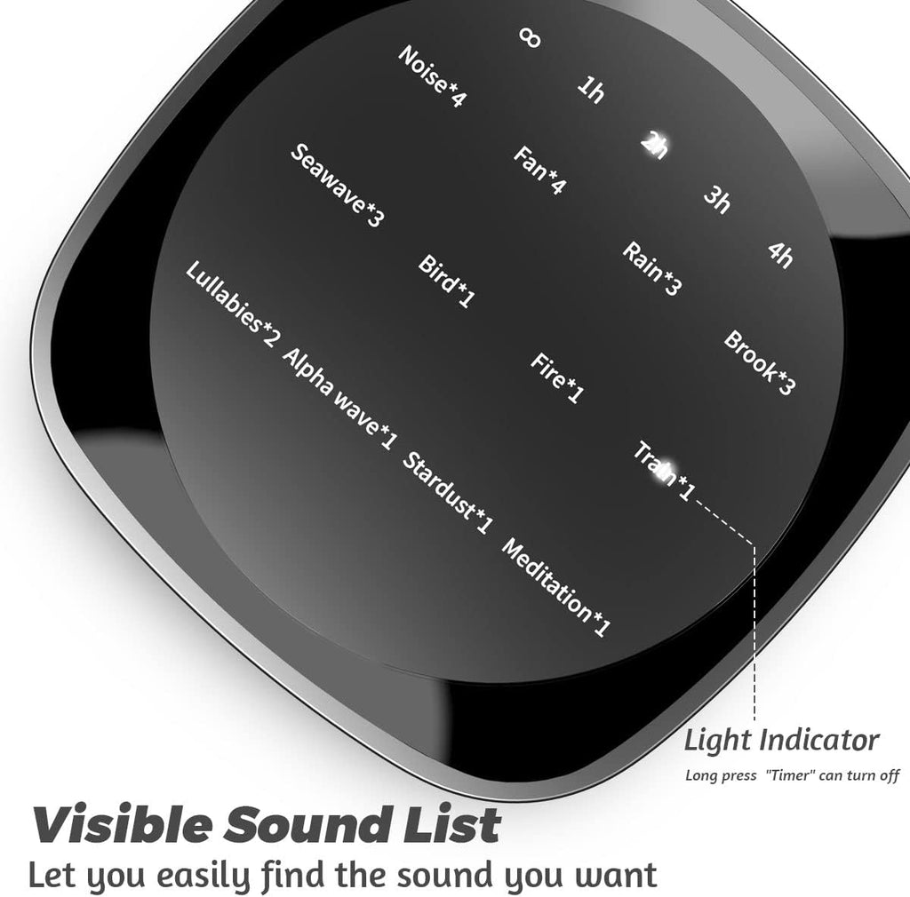 Sleepbox White Noise Sound Machine - 25 Soothing Sounds, 36 Volume Levels, Portable for Home & Travel