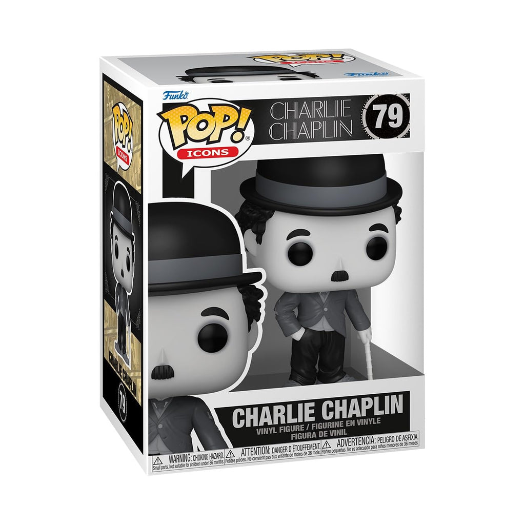 Funko Pop Icons: Charlie Chaplin - Collectable Vinyl Figure - Gift Idea - Official Merchandise - Toys for Kids & Adults - Personalities Fans - Model Figure for Collectors and Display