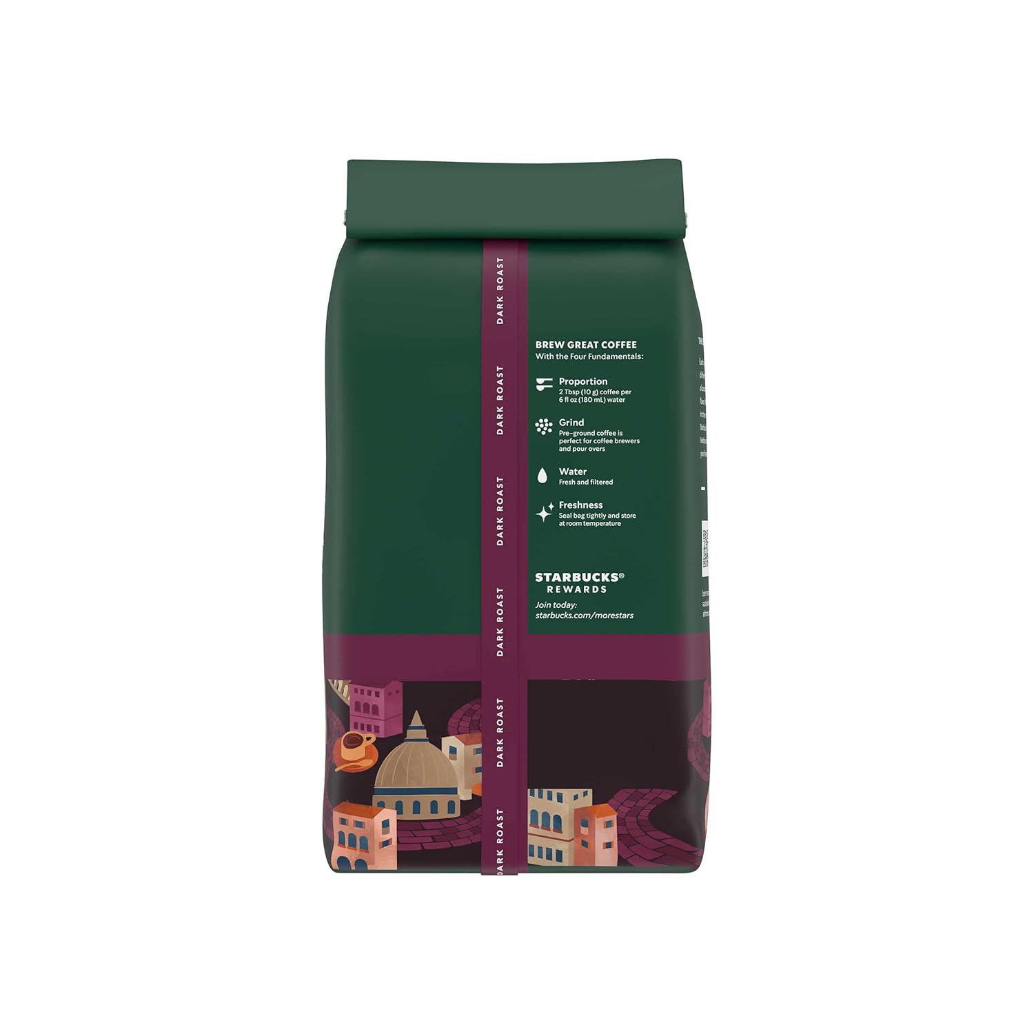 Starbucks Dark Roast Ground Coffee - Italian Roast, 100% Arabica, 18 oz Bag