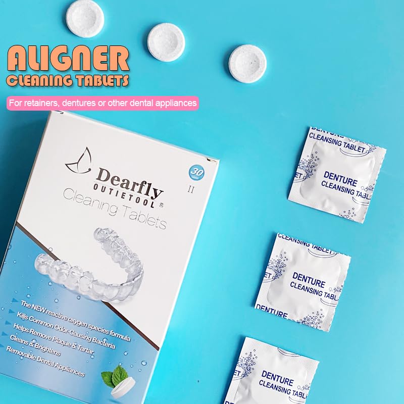 Teckolign Retainer Cleaner Tablets - 30 Pack Mint Aligner Cleaner