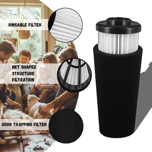 F112 Filter Compatible with Dirt Devil Style F112 for Endura Replacement Odor Trapping Filter UD20120NC, UD70161, UD70164, UD70174,Compares to AD47936, 1 Foam Filters