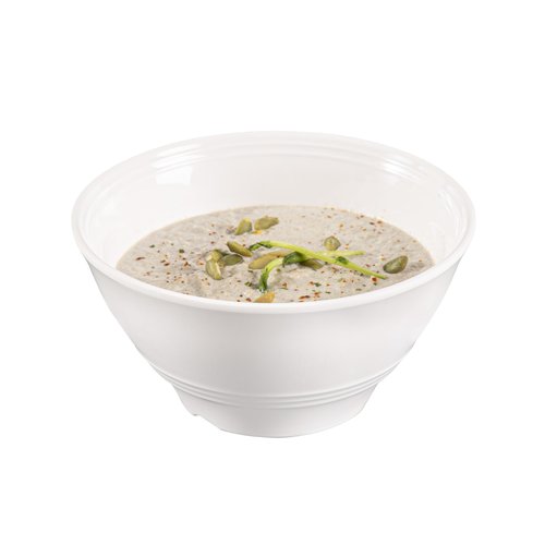 Restaurantware Voga 16 Ounce Dinner Bowls 10 Premium Serving Bowls - Top Rack Dishwashable Wide Rim White Melamine Salad Bowls Serve Hot And Cold Foods For Parties Or Events