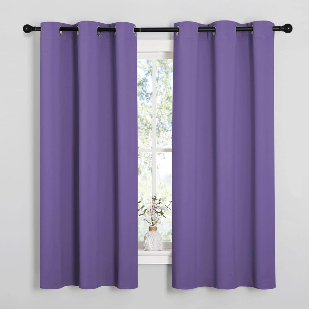 NICETOWN Blackout Curtains - Lilac Purple Thermal Insulated Drapes for Bedroom | 42 x 63 Inches (1 Pair)
