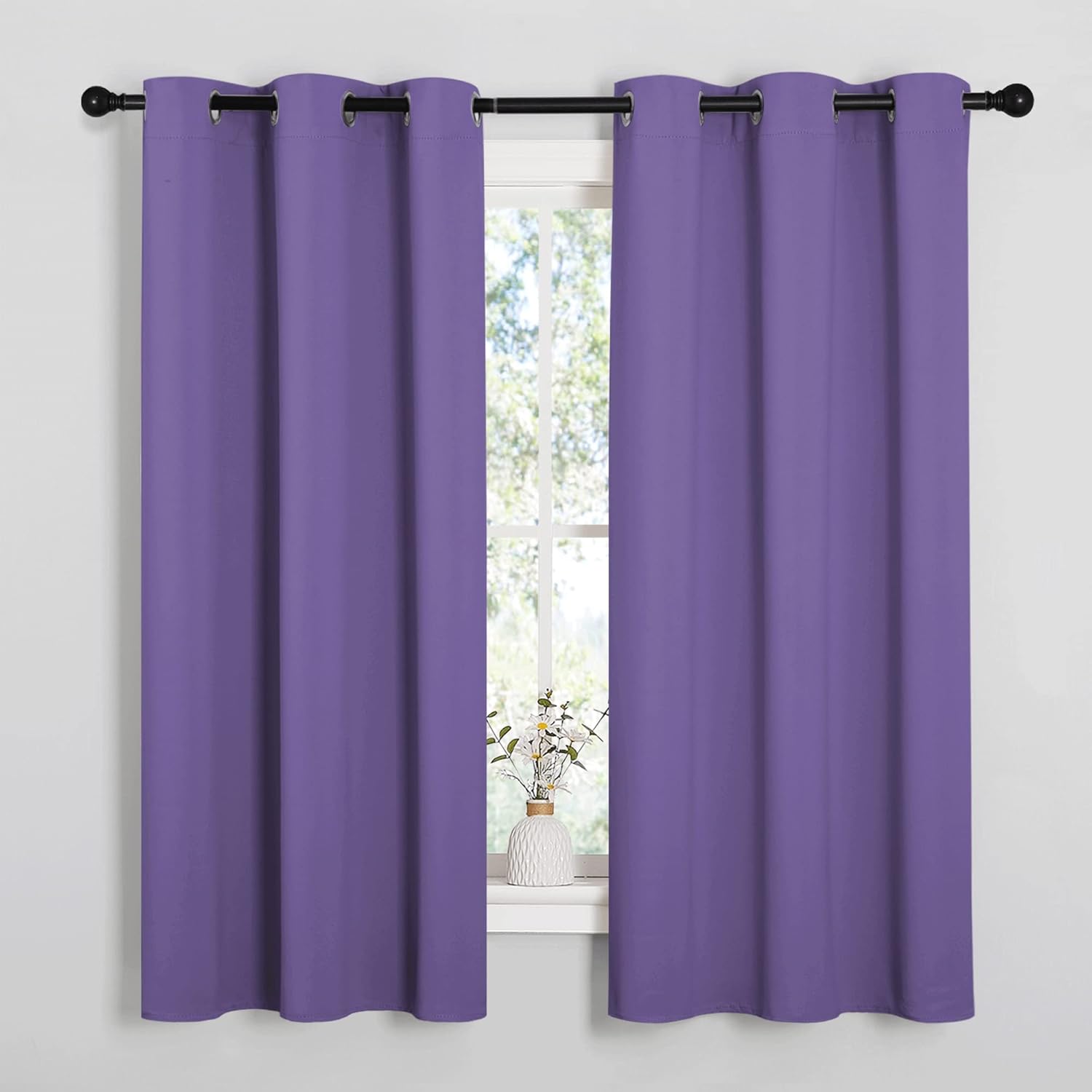 NICETOWN Blackout Curtains - Lilac Purple Thermal Insulated Drapes for Bedroom | 42 x 63 Inches (1 Pair)
