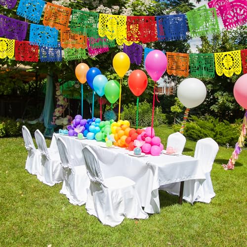 Cinco De Mayo Party Banner - 18 FT Colorful Papel Picado Decor