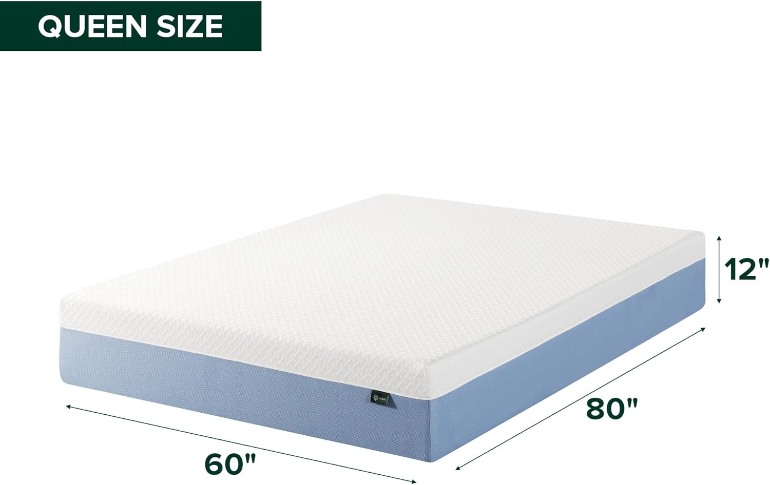 Zinus 12 Inch Queen Memory Foam Mattress - Cooling Comfort, Fiberglass-Free, Medium Feel, Safe Materials