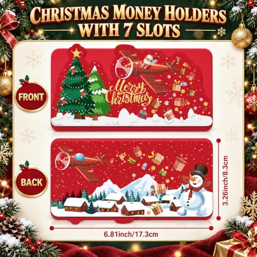 2PCS Christmas Money Holders with Envelopes and Festive Stickers - Holiday Cash Gift Cards