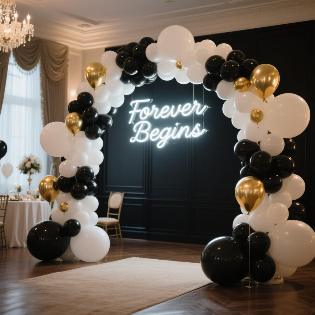 Matte Black Balloons 100 Pack - 12 Inch Helium-Ready Latex for Elegant Party Decorations
