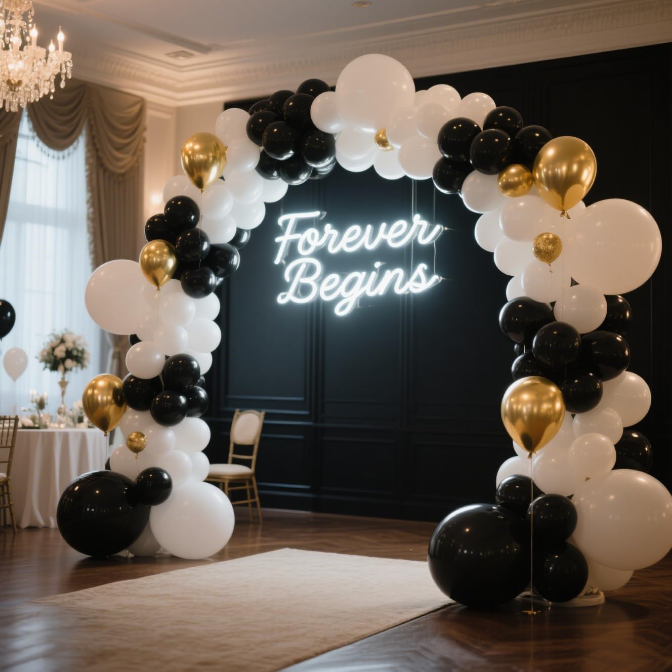 Matte Black Balloons 100 Pack - 12 Inch Helium-Ready Latex for Elegant Party Decorations