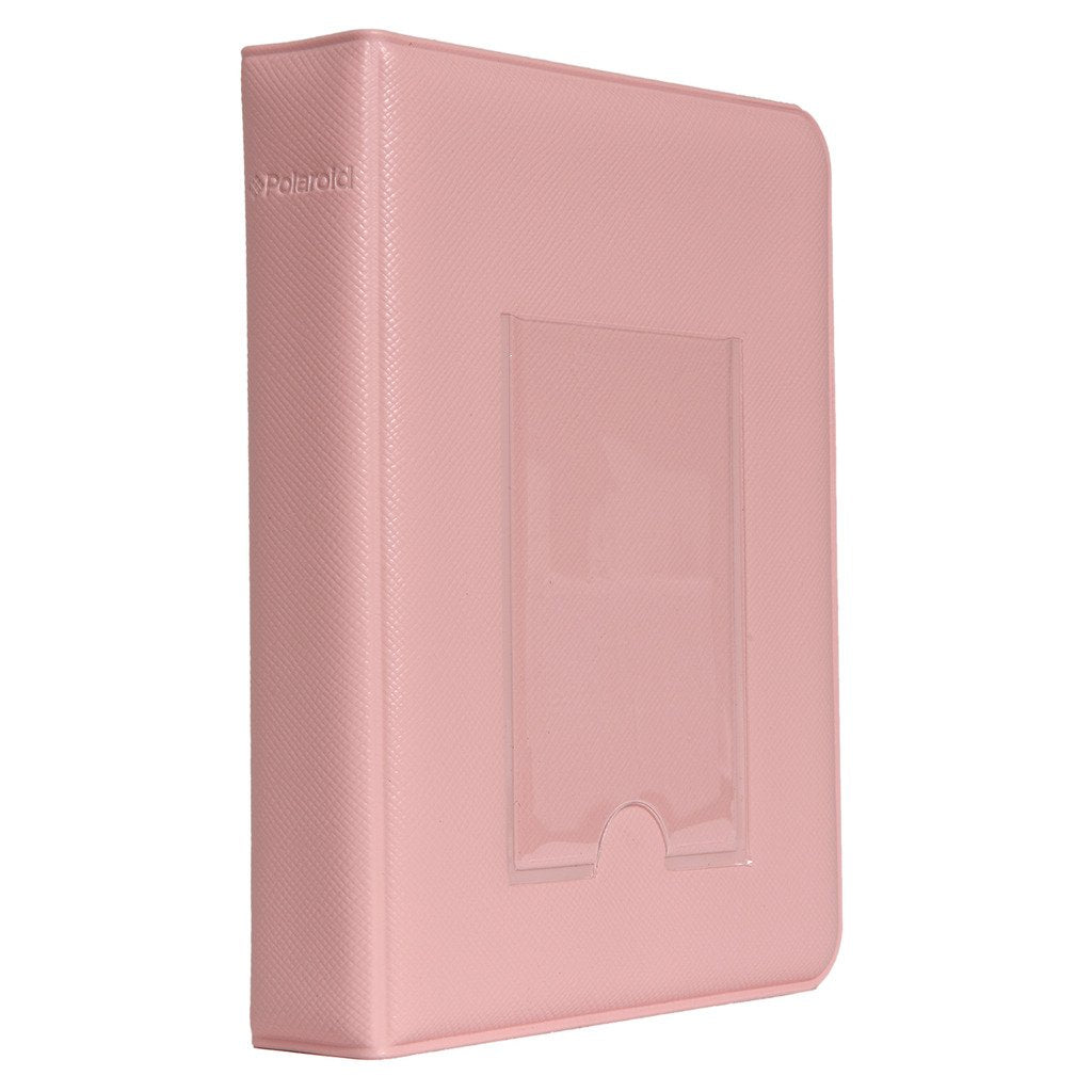 Zink Polaroid 64-Pocket Photo Album w/Window Cover for 2x3 Photo Paper (Snap, Zip, Z2300) - Pink