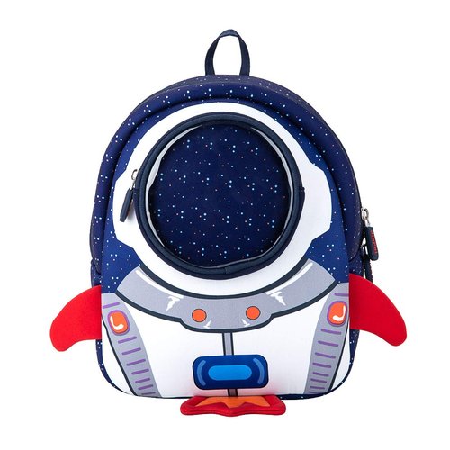 JiePai Toddler Rocket Backpack Leash Anti-lost Waterproof 3D Cartoon Kids Backpack