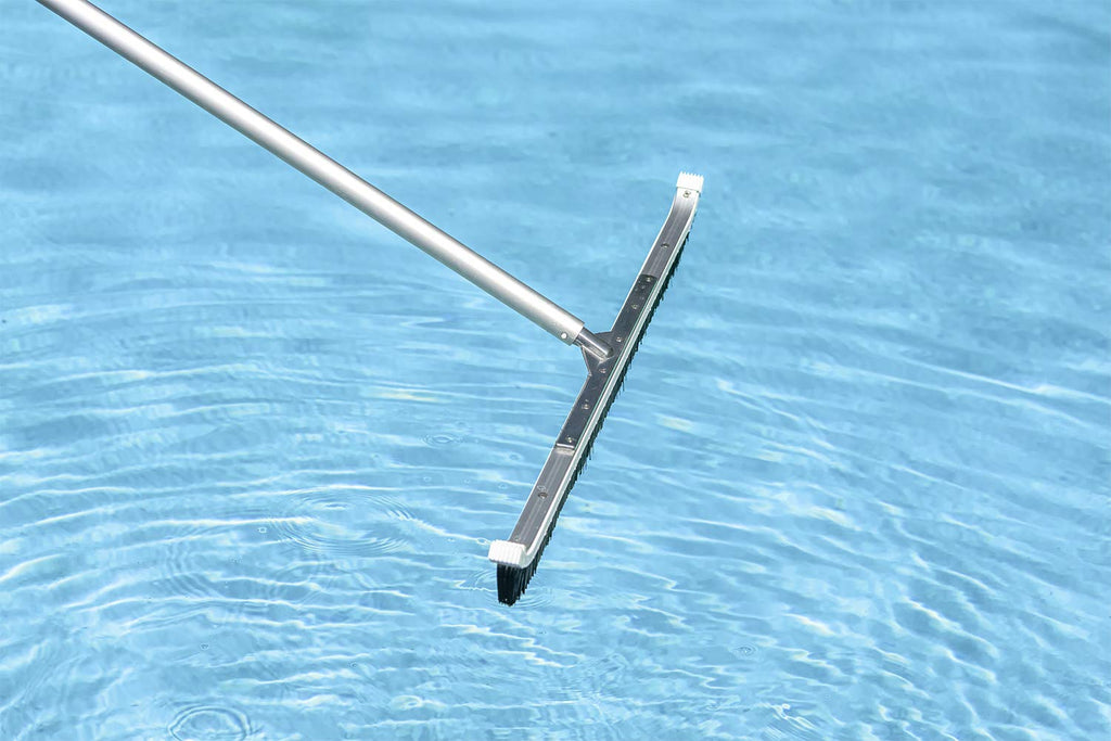Poolmaster 36-Inch Commercial Pool Brush - Heavy-Duty Aluminum Back & Curved Nylon Bristles