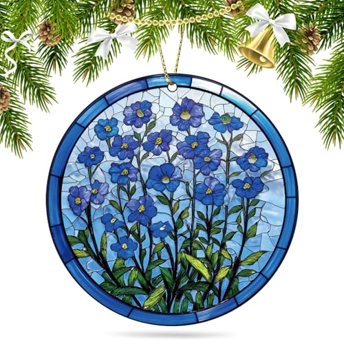 Flax Flowers Christmas Ornament 2025 - Elegant Gift for Gardeners