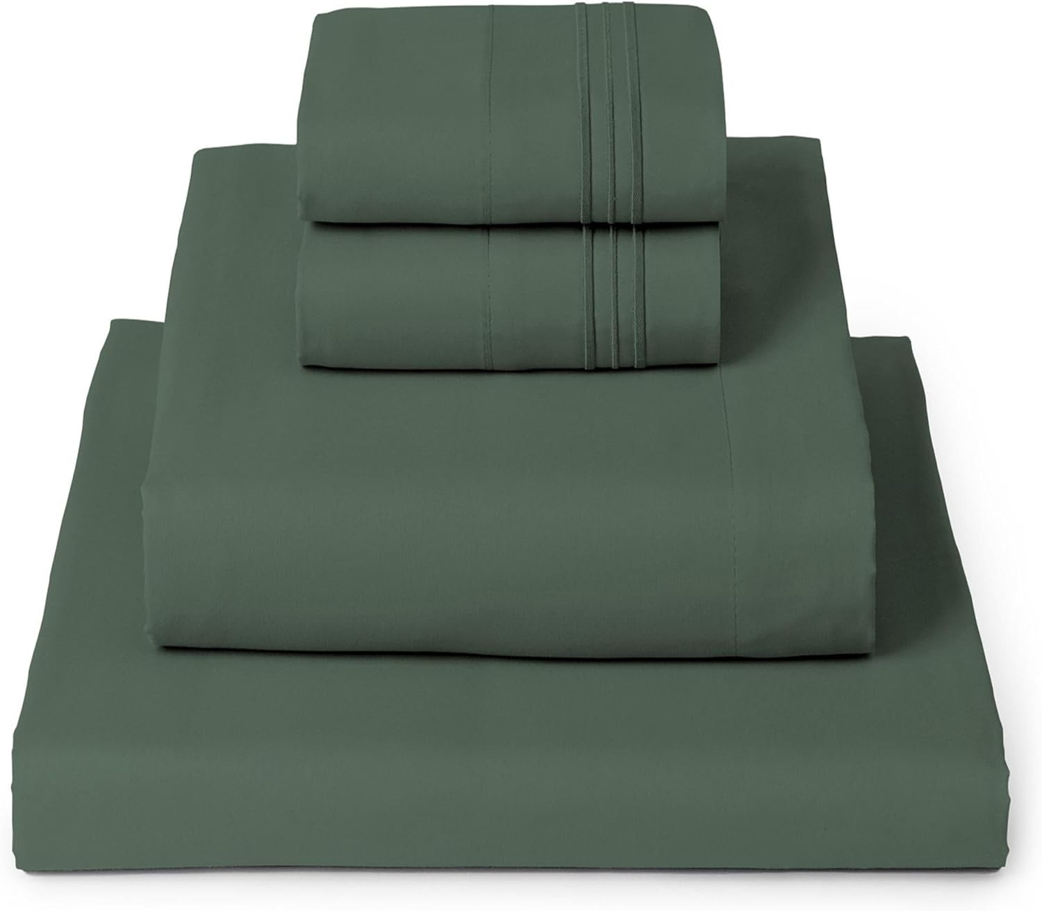 Mellanni King Sheets Set - 4 PC Hotel Luxury Bedding | Extra Soft, Cooling, Wrinkle-Resistant (Emerald Green)