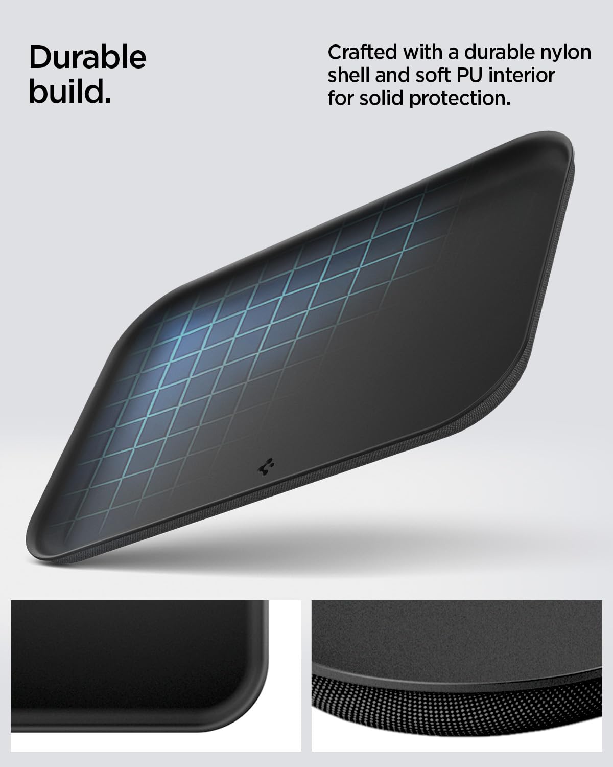 Spigen Modern Valet Tray Premium PU Storage Stylish Organizer Designed for Entryway Bedside Nightstand Desk for Key, Wallet, Watch, Phone, Jewelry, and Everyday Carry Accessories - Black (Catchall)