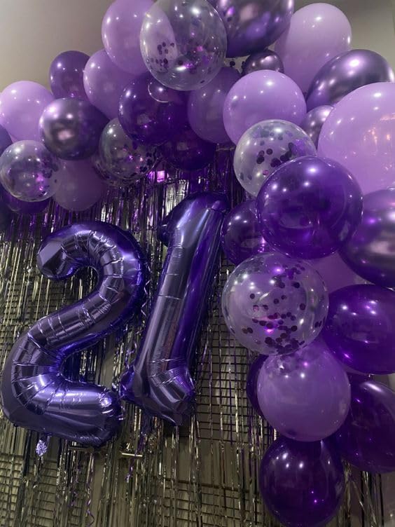 Purple Number 30 Balloon - 40 Inch Giant Foil Decoration for 30th Birthday Party Supplies
