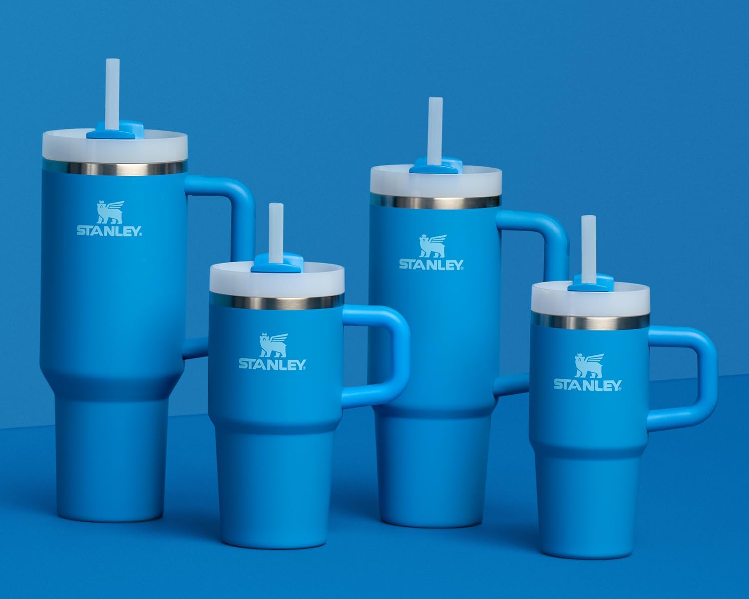STANLEY Quencher H2.0 Tumbler - 30 oz Insulated Stainless Steel Cup with Handle & Straw | Azure Color