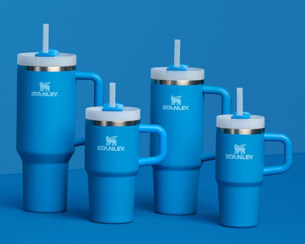 STANLEY Quencher H2.0 Tumbler - 40 oz Insulated Stainless Steel Cup with Handle & Straw | Azure Color