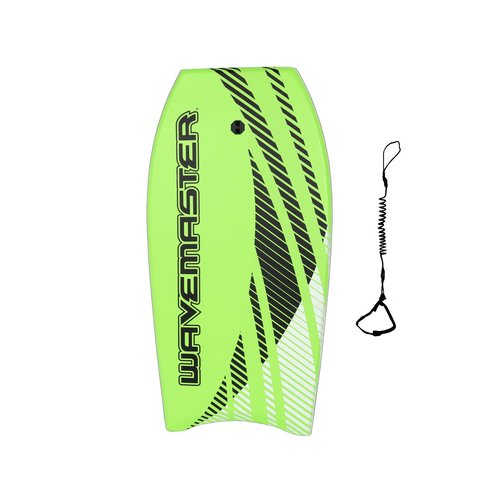 44 inch Body Board Ultimate Wavemaster Pro Bodyboard, Super EPS Core with Pro Quality Wrist Leash