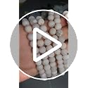 THRELE 8mm Matte White Quartz Bead Kit with Cord and Storage Bag