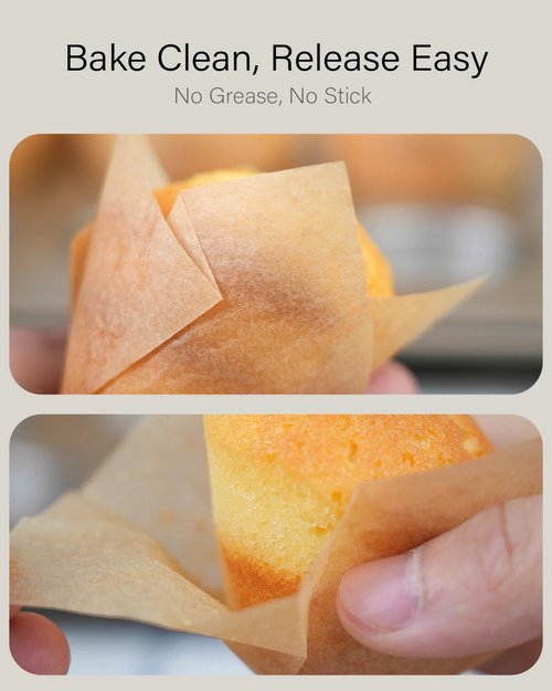 Bake Choice Mini Tulip Cupcake Liners - 200pcs Unbleached Greaseproof Baking Cups | Perfect for Parties & Holidays