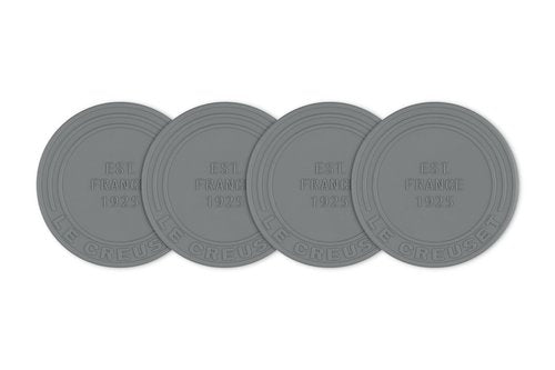 Le Creuset Silicone Coasters (est. 1925), Set of 4, Oyster
