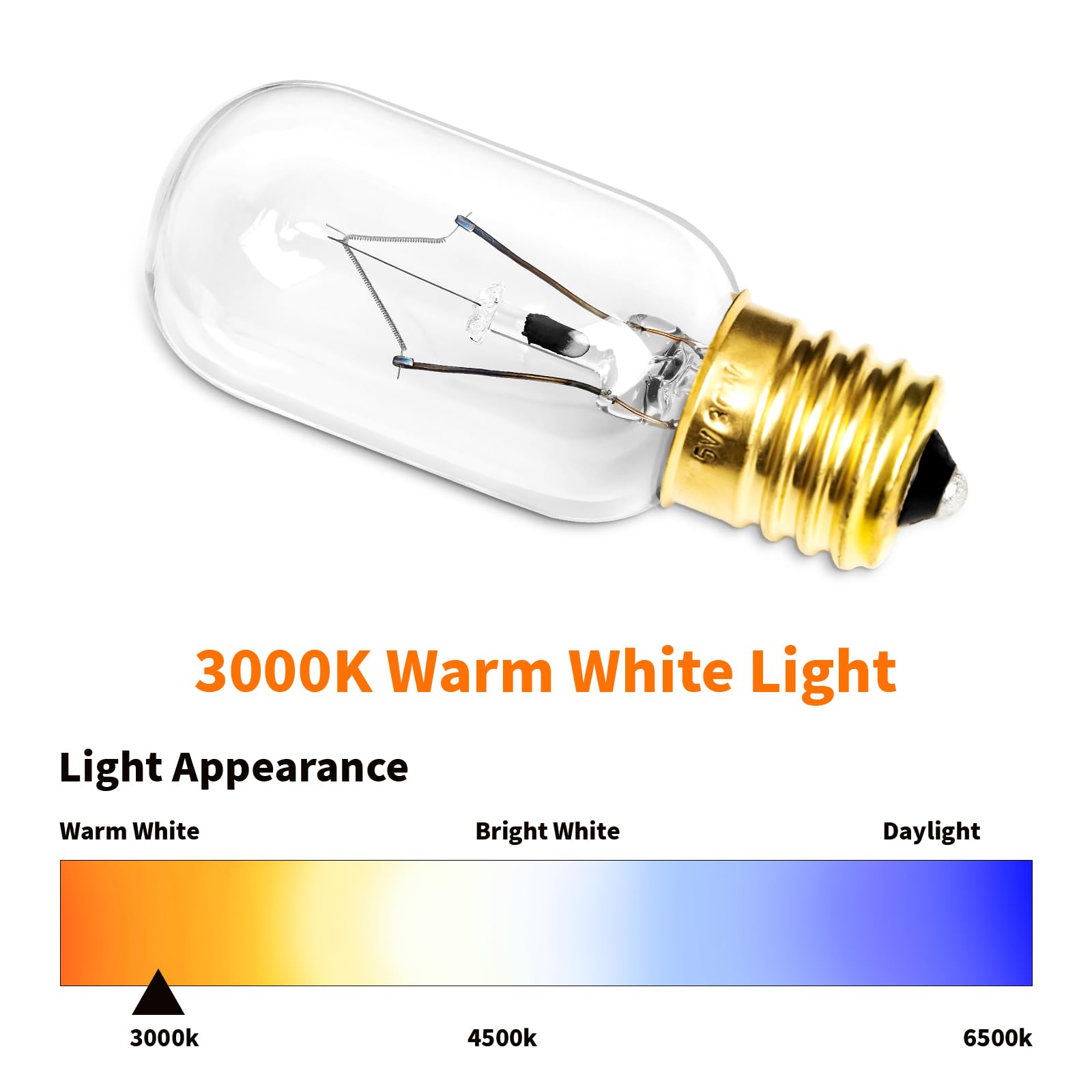 Belleone Light Bulb Fits for LG Microwave Oven - Compatible with LG Frigidaire Ken-more Whirlpool GE Over the Range Microwave, Dimmable 125V 30W E17 Base, Kitchen Night Light, Repalce 6912W1Z004B,4pcs