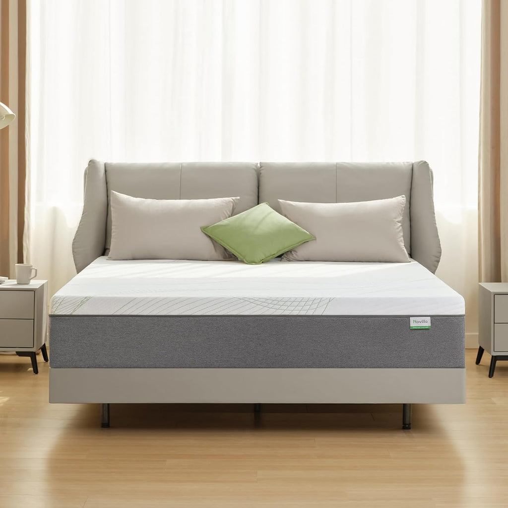 Novilla Queen Size Mattress - 10 Inch Gel Memory Foam for Plush Comfort & Pressure Relief | CertiPUR-US Certified