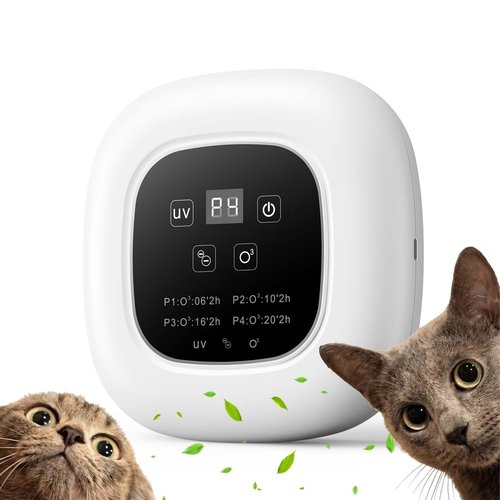 Air Purifier Ozone & Negative Ion 99% Odor Eliminator for Pet,Cat Litter Deodorizer,Dog Poop Odor Removal | Plug-In Air Ionizer Ozone Generator Air Purifier for Home, Pets, Cars,Bedroom-White