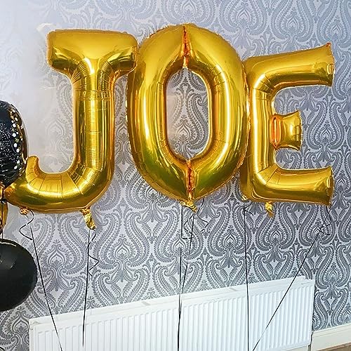 40 Inch Gold Letter X Balloon - Foil Alphabet Decoration