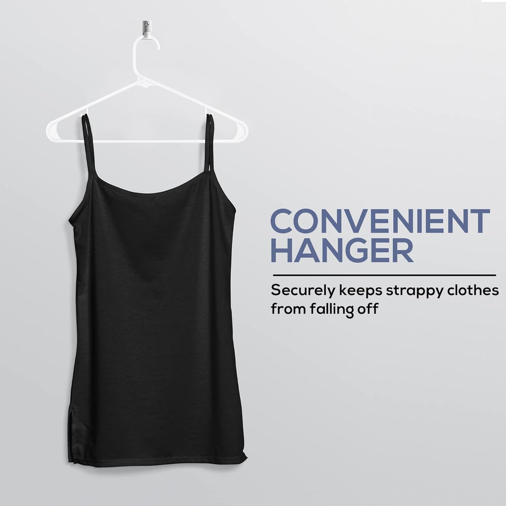 Utopia Home Plastic Hangers - Durable Space-Saving Clothes Organizer - 20 Pack for Shirts, Pants & Coats (White)