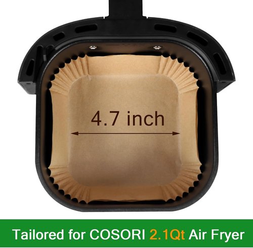 COSORI Mini Air Fryer Liners - 130 PCS Disposable Parchment Paper Baking Sheets for 2.1 Qt Air Fryer