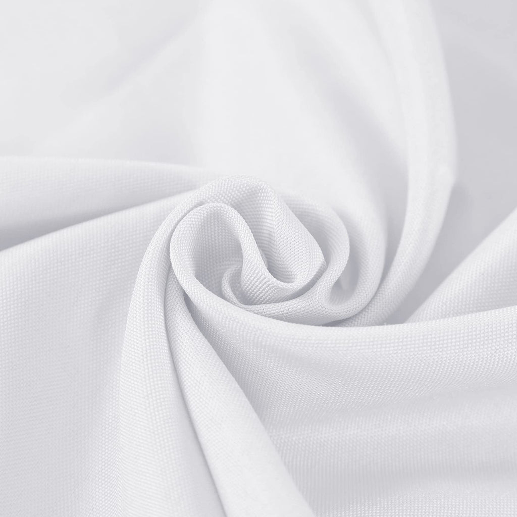 Fokitut 6 Pack Rectangle Tablecloth, 90x156 Inch, Stain Resistant and Wrinkle Polyester Table Cloth, Fabric Table Cover for Kitchen Dining, Wedding, Party, Holiday Dinner-White