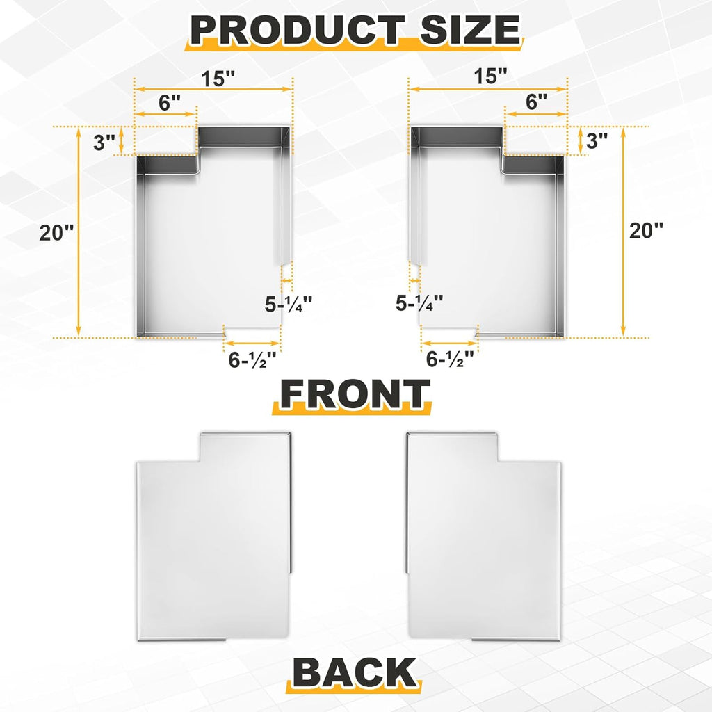 Shimeyao Heavy-Duty Dunnage Rack Holder Set - 20x15 Inch Lightweight Aluminum for Trailers