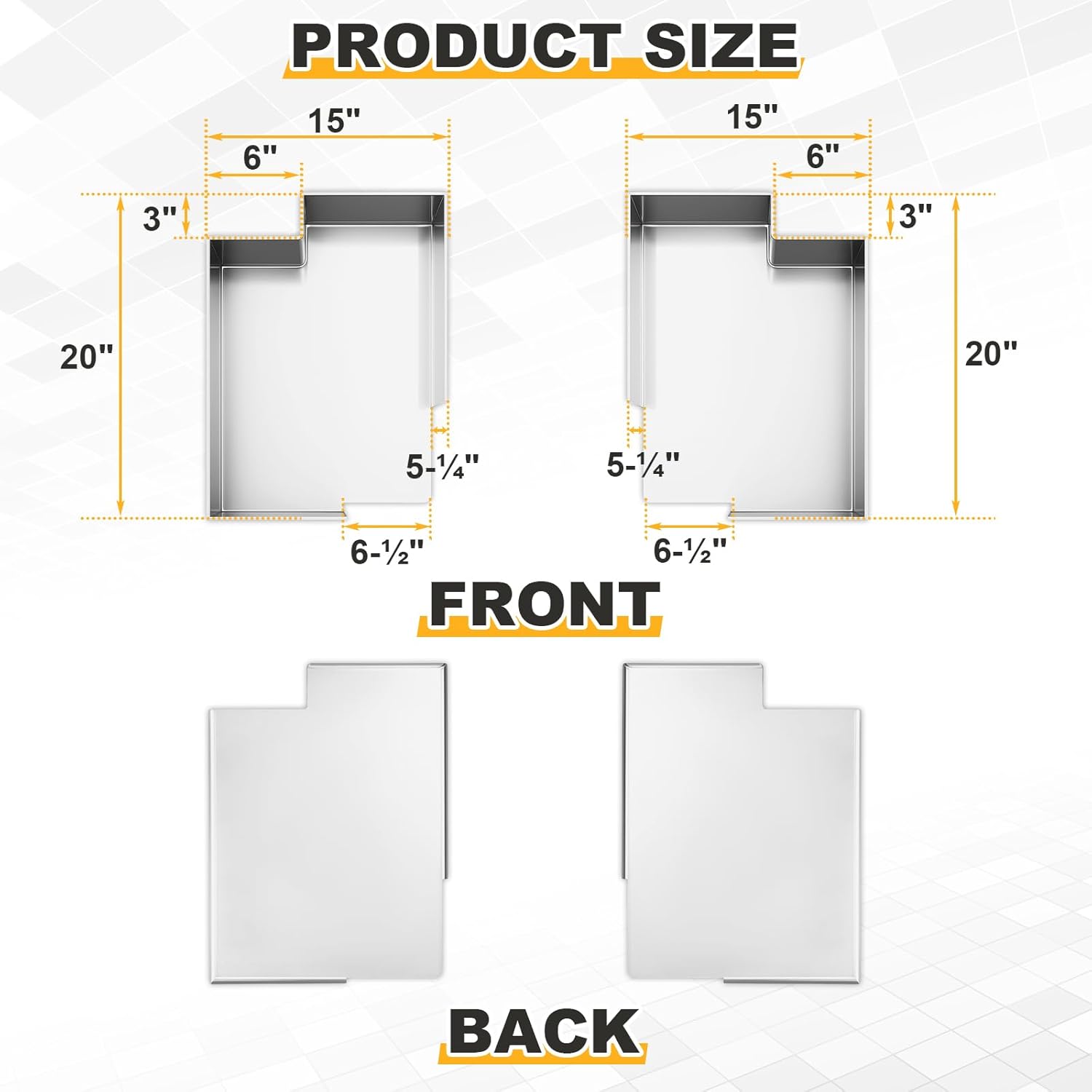 Shimeyao Heavy-Duty Dunnage Rack Holder Set - 20x15 Inch Lightweight Aluminum for Trailers