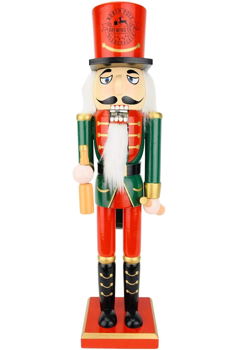 Beercracker Nutcracker Bottle Opener 15" Tall - Functional Holiday Decor