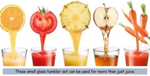 BOHEM'S Small Juice Glasses, Mini Clear Glass Cups Tumblers, 5.1 Oz, Drinking Glassware for Orange Juice, Water, Milk, Coffee, Perfect for Tasting and Small Portions, Set of 6,