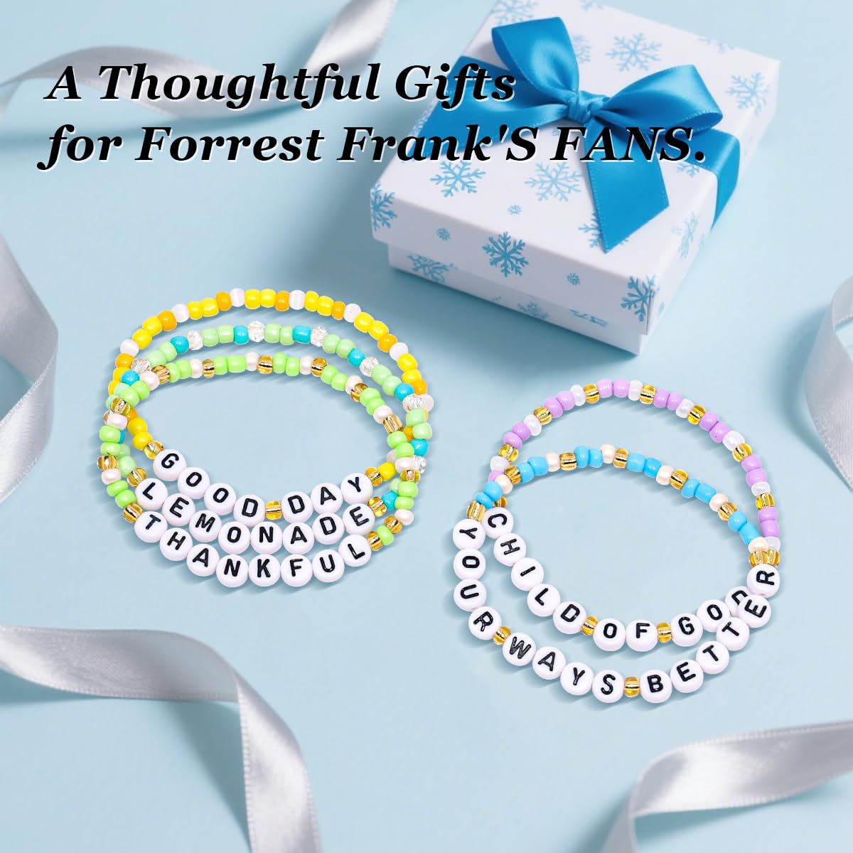 AICase for Forrest Frank Merch Friendship Bracelets, for Forest Frank Stuff Outfits for Concert Shirt Accessories Vinyl Lemonade Good Day Jewelry Poster Merchandise Gifts for Birthday Easter