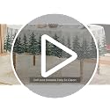 Horaldaily Christmas Tablecloth 60 x 120 Inch Rectangular Snow Trees White